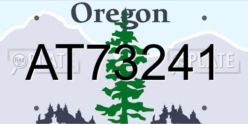 AT73241 Oregon License Plate