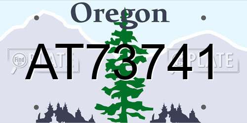 AT73741 Oregon License Plate