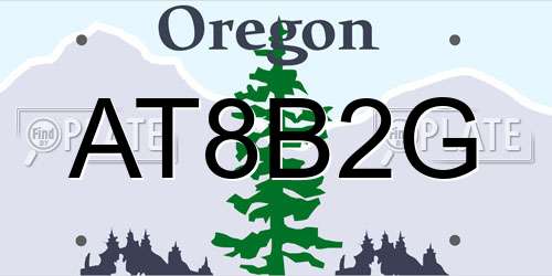 AT8B2G Oregon License Plate