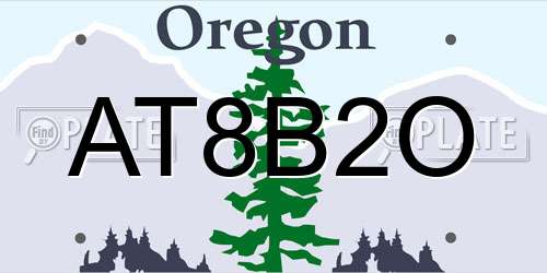 AT8B2O Oregon License Plate