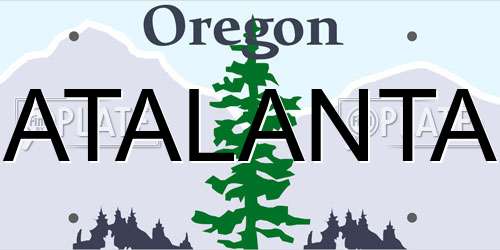 ATALANTA Oregon License Plate
