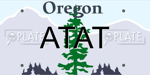 ATAT Oregon License Plate