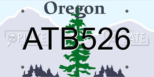 ATB526 Oregon License Plate