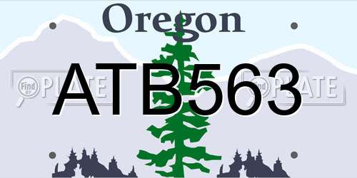 ATB563 Oregon License Plate