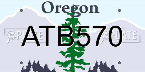 ATB570 Oregon License Plate