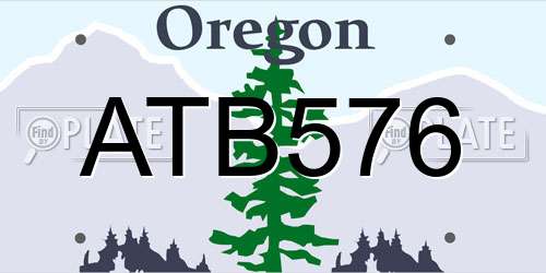 ATB576 Oregon License Plate