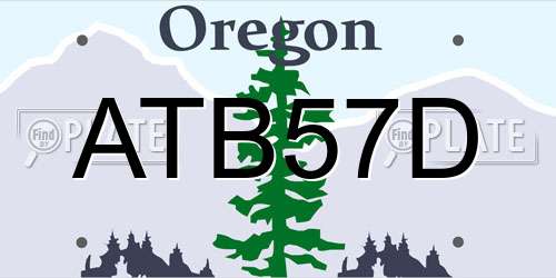 ATB57D Oregon License Plate