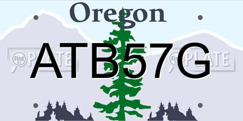 ATB57G Oregon License Plate