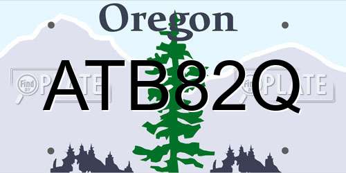 ATB82Q Oregon License Plate