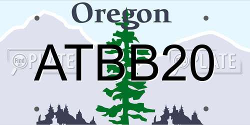 ATBB20 Oregon License Plate