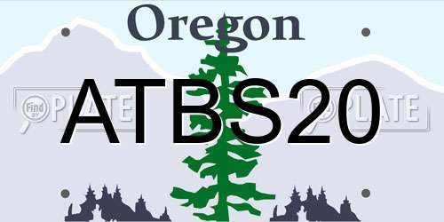 ATBS20 Oregon License Plate