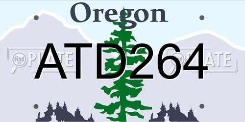 ATD264 Oregon License Plate