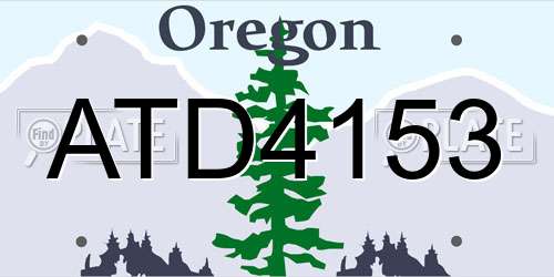 ATD4153 Oregon License Plate