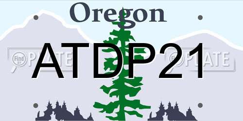 ATDP21 Oregon License Plate
