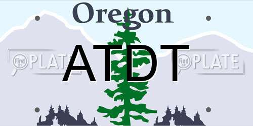 ATDT Oregon License Plate