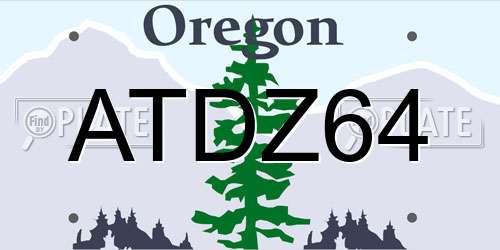 ATDZ64 Oregon License Plate