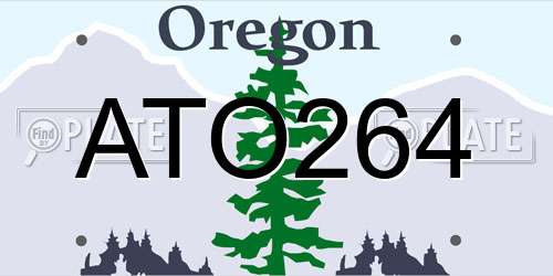 ATO264 Oregon License Plate