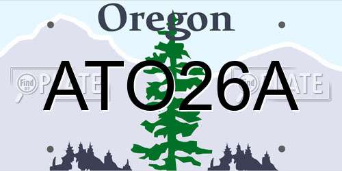ATO26A Oregon License Plate