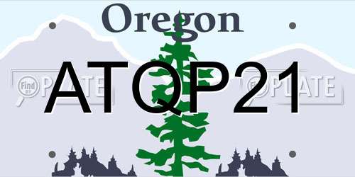 ATQP21 Oregon License Plate