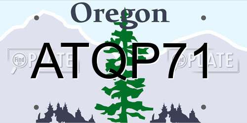 ATQP71 Oregon License Plate