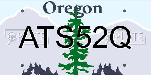 ATS52Q Oregon License Plate