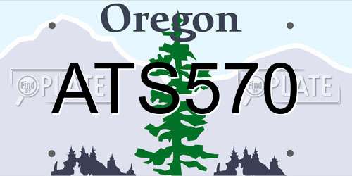 ATS570 Oregon License Plate