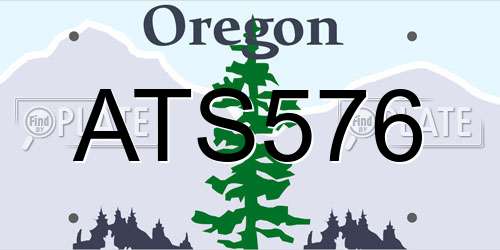 ATS576 Oregon License Plate