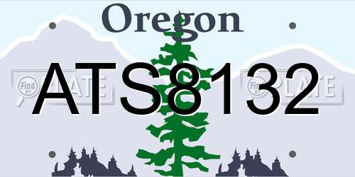 ATS8132 Oregon License Plate