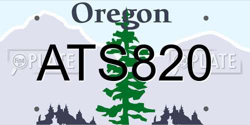ATS820 Oregon License Plate