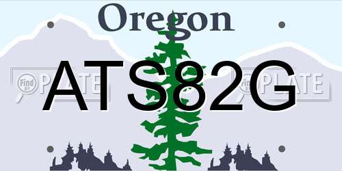 ATS82G Oregon License Plate