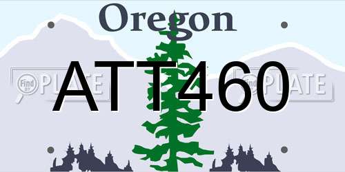 ATT460 Oregon License Plate