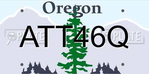 ATT46Q Oregon License Plate