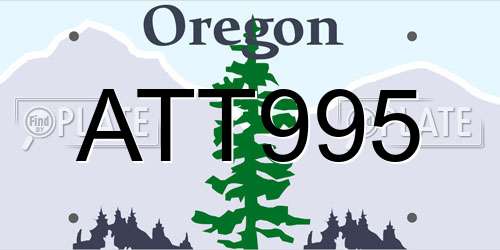 ATT995 Oregon License Plate