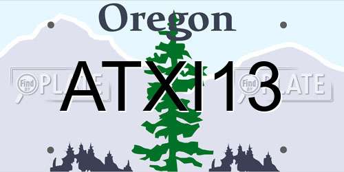 ATXI13 Oregon License Plate