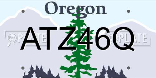 ATZ46Q Oregon License Plate