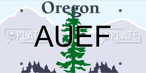 AUEF Oregon License Plate