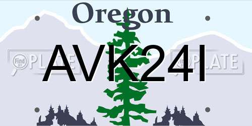 AVK24I Oregon License Plate