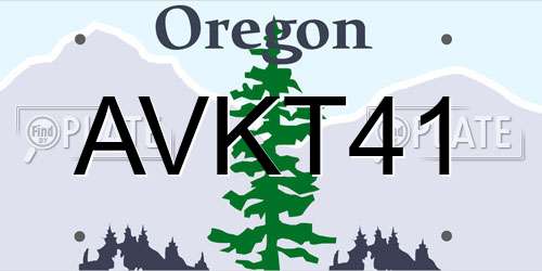 AVKT41 Oregon License Plate
