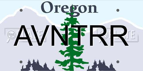 AVNTRR Oregon License Plate
