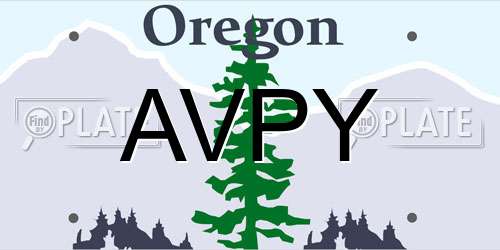 AVPY Oregon License Plate