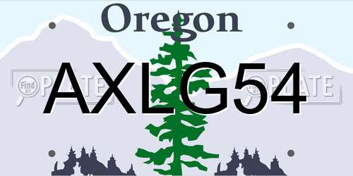 AXLG54 Oregon License Plate