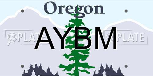AYBM Oregon License Plate