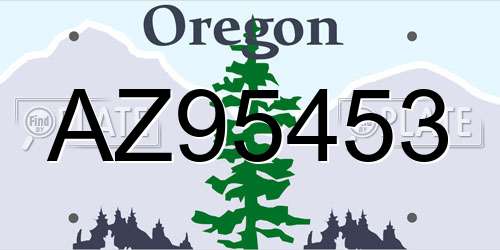 AZ95453 Oregon License Plate