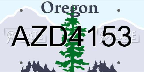 AZD4153 Oregon License Plate