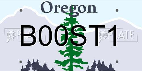 B00ST1 Oregon License Plate