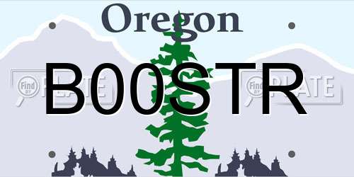 B00STR Oregon License Plate
