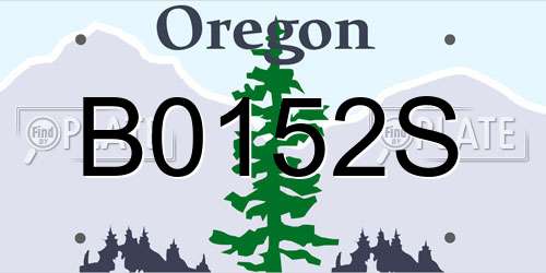 B0152S Oregon License Plate