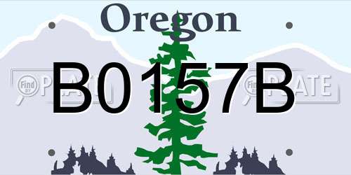 B0157B Oregon License Plate