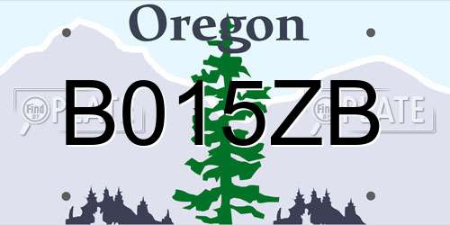 B015ZB Oregon License Plate