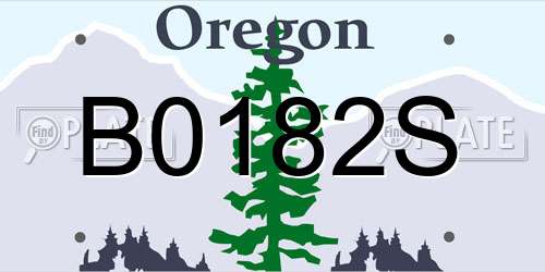 B0182S Oregon License Plate